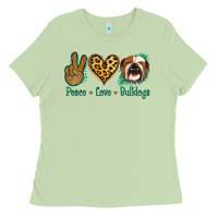 Matcha Peace Love Bulldog Ladies Tee - Jasminsmagicworld