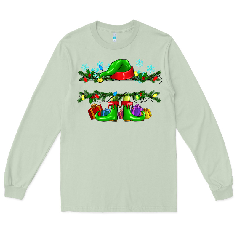 Custom Name Christmas Elf Long Sleeve Tee by texasbilliewilder | Teevron