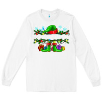 White custom name christmas elf Long Sleeve Tee - texasbilliewilder