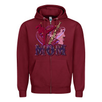 Burgundy Taekwondo mom Mother's Day Zipper Hoodie - FaDigitalArtStudio