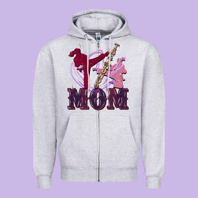 Taekwondo Mom Mother's Day Zipper Hoodie Designed By Fadigitalartstudio