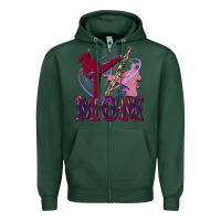 Sports Green Taekwondo mom Mother's Day Zipper Hoodie - FaDigitalArtStudio