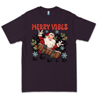 Plum merry vibes ho ho ho Premium Tee - MaliasSmallBusiness