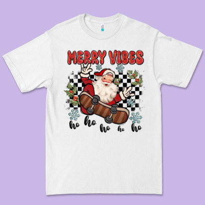 Merry Vibes Ho Ho Ho Premium Tee Designed By Maliassmallbusiness