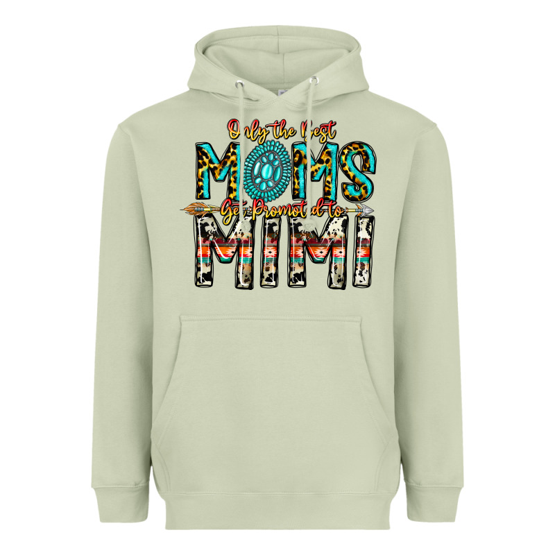Only The Best Moms Get Promoted To Mimi Heavyweight Hoodie by CowhideDigitalArt | Teevron