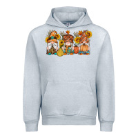 Heather Grey fall gnomes pumpkin sunflowers Urban Hoodie - Artiststas