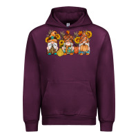 Mauve Wine fall gnomes pumpkin sunflowers Urban Hoodie - Artiststas