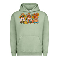 Pigment Oil Green fall gnomes pumpkin sunflowers Urban Hoodie - Artiststas