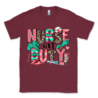 Burgundy nurse on duty Classic Tee - RanaPortraitStore