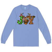Colony Blue Christmas Joy Reindeer Long Sleeve Tee - RanaPortraitStore
