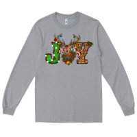 Heather Grey Christmas Joy Reindeer Long Sleeve Tee - RanaPortraitStore