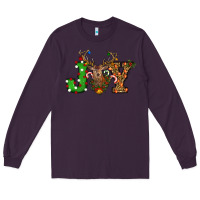Plum Christmas Joy Reindeer Long Sleeve Tee - RanaPortraitStore