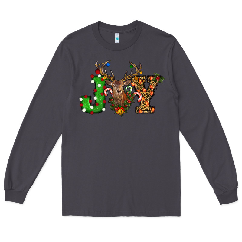 Christmas Joy Reindeer Long Sleeve Tee by RanaPortraitStore | Teevron
