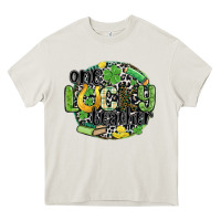 Cream one lucky teacher Heavy Core Tee - MaliasSmallBusiness