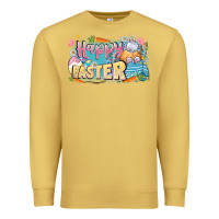 Antique Gold Happy Easter Premium Sweatshirt - LillyAllenDesigns