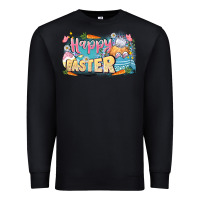 Black Happy Easter Premium Sweatshirt - LillyAllenDesigns