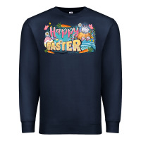 Navy Happy Easter Premium Sweatshirt - LillyAllenDesigns