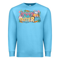 Ocean Blue Happy Easter Premium Sweatshirt - LillyAllenDesigns