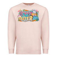 Pale Pink Happy Easter Premium Sweatshirt - LillyAllenDesigns