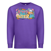 Purple Happy Easter Premium Sweatshirt - LillyAllenDesigns