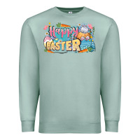 Seafoam Happy Easter Premium Sweatshirt - LillyAllenDesigns