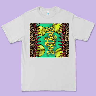 Softball Leopard Premium Tee Designed By Nancycooperartshop