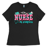 Black nurse in progress Ladies Tee - NancyCooperArtShop