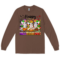 Chestnut happy hallothanksmas unicorns Long Sleeve Tee - texasbilliewilder