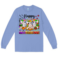 Colony Blue happy hallothanksmas unicorns Long Sleeve Tee - texasbilliewilder