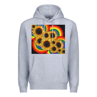 Heather Grey Pride sunflower tumbler Premium Hoodie - FaDigitalArtStudio