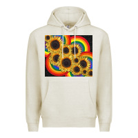 Oatmeal Heather Pride sunflower tumbler Premium Hoodie - FaDigitalArtStudio