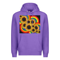 Purple Pride sunflower tumbler Premium Hoodie - FaDigitalArtStudio