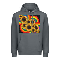 Rock Pride sunflower tumbler Premium Hoodie - FaDigitalArtStudio
