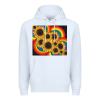 White Pride sunflower tumbler Premium Hoodie - FaDigitalArtStudio