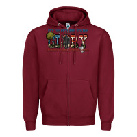 Burgundy It's the guts and it's the glory a hundred stripes Zipper Hoodie - FaDigitalArtStudio