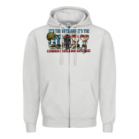Dove Grey It's the guts and it's the glory a hundred stripes Zipper Hoodie - FaDigitalArtStudio