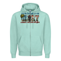 Seafoam It's the guts and it's the glory a hundred stripes Zipper Hoodie - FaDigitalArtStudio