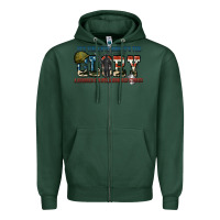Sports Green It's the guts and it's the glory a hundred stripes Zipper Hoodie - FaDigitalArtStudio