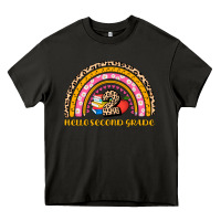 Asphalt back to school rainbow hello second grade Heavy Core Tee - AdoDesignShop