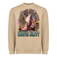 Keep Your Soul Clean Boots Dirty Cowboy Western Heavyweight Sweatshirt | Teevron