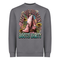 Storm Keep your soul clean boots dirty Cowboy western Heavyweight Sweatshirt - HowdyJamesFarm