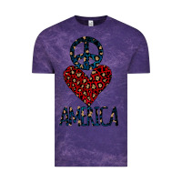 Cloud Purple Peace Love America Vintage Tee - Bettercallsaul