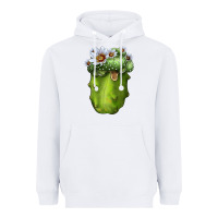 White Blossfeldia Cactus Heavyweight Hoodie - LillyAllenDesigns