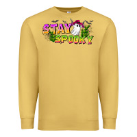 Antique Gold Stay Spooky Premium Sweatshirt - CowhideDigitalArt