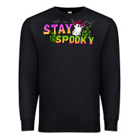 Black Stay Spooky Premium Sweatshirt - CowhideDigitalArt