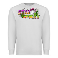 Dove Grey Stay Spooky Premium Sweatshirt - CowhideDigitalArt
