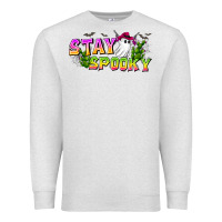 Oatmeal Heather Stay Spooky Premium Sweatshirt - CowhideDigitalArt