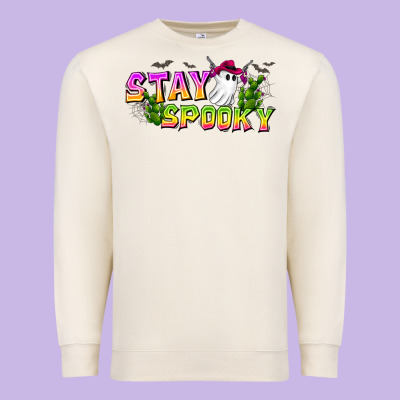 Stay Spooky Premium Sweatshirt Designed By Cowhidedigitalart