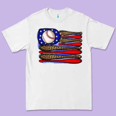 Leopard Baseball Flag3 Premium Tee Designed By Jahusdesignshop