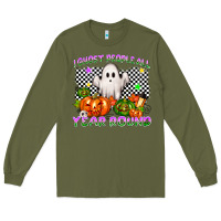 Army Green I ghost people all year round Long Sleeve Tee - NancyCooperArtShop